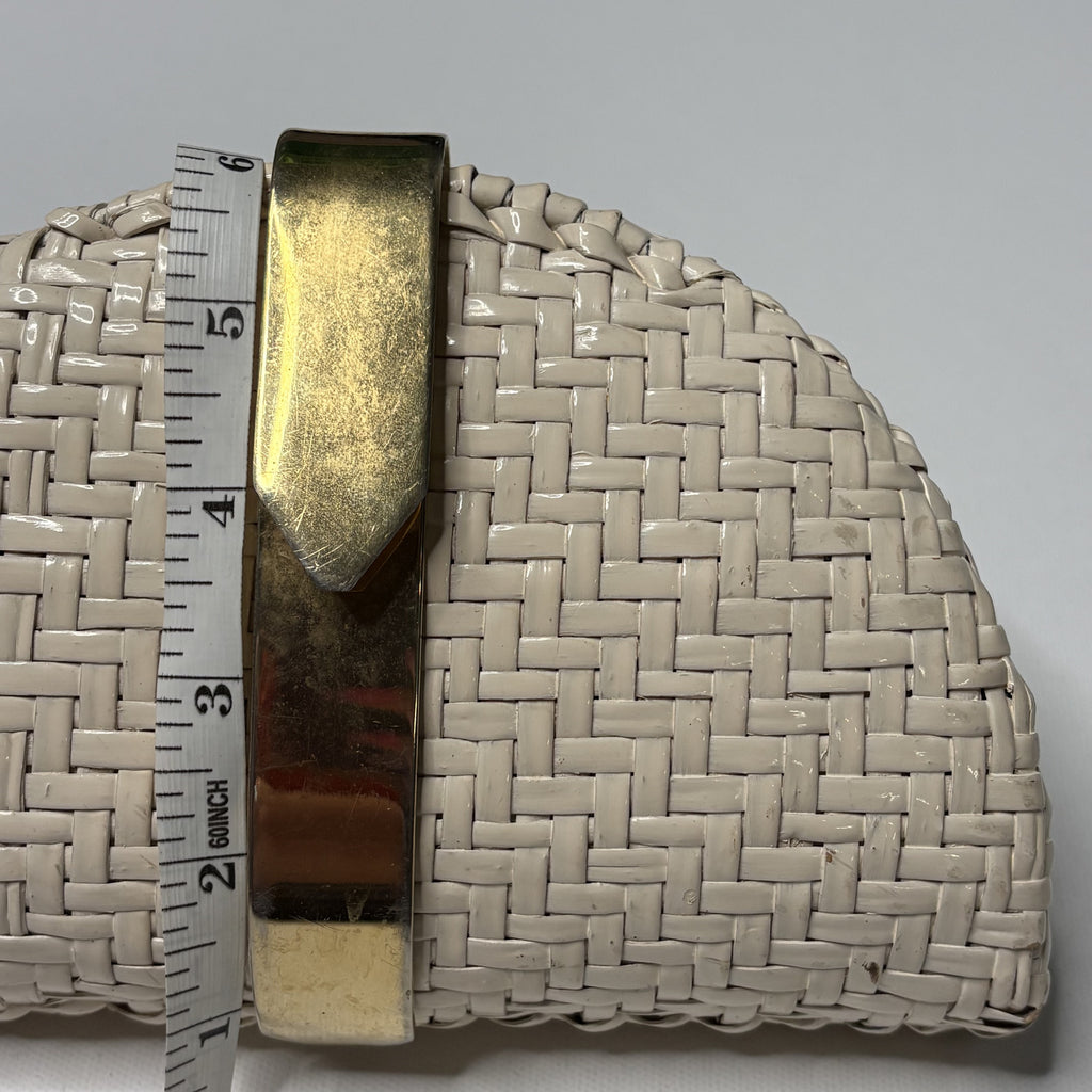 Vintage RODO Italy Woven Straw Wicker Clutch Evening Bag