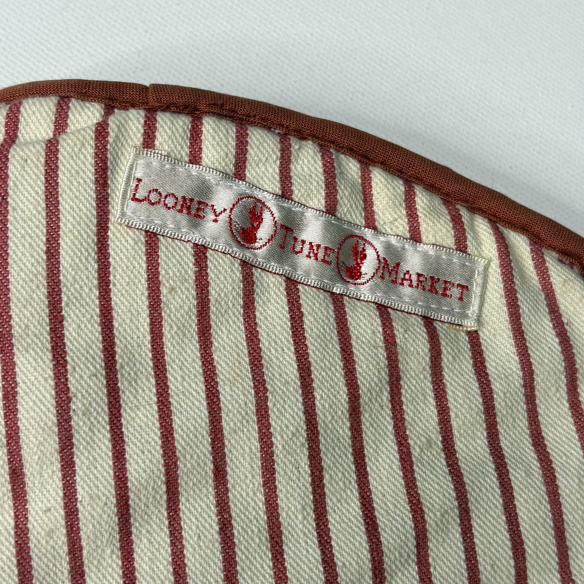 Vintage 1994 Looney Tunes Taz Striped Cotton Oven Mitt Potholder