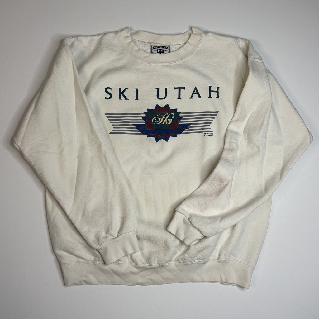 Vintage Ski Utah Graphic Sweatshirt Retro Winter Fleece