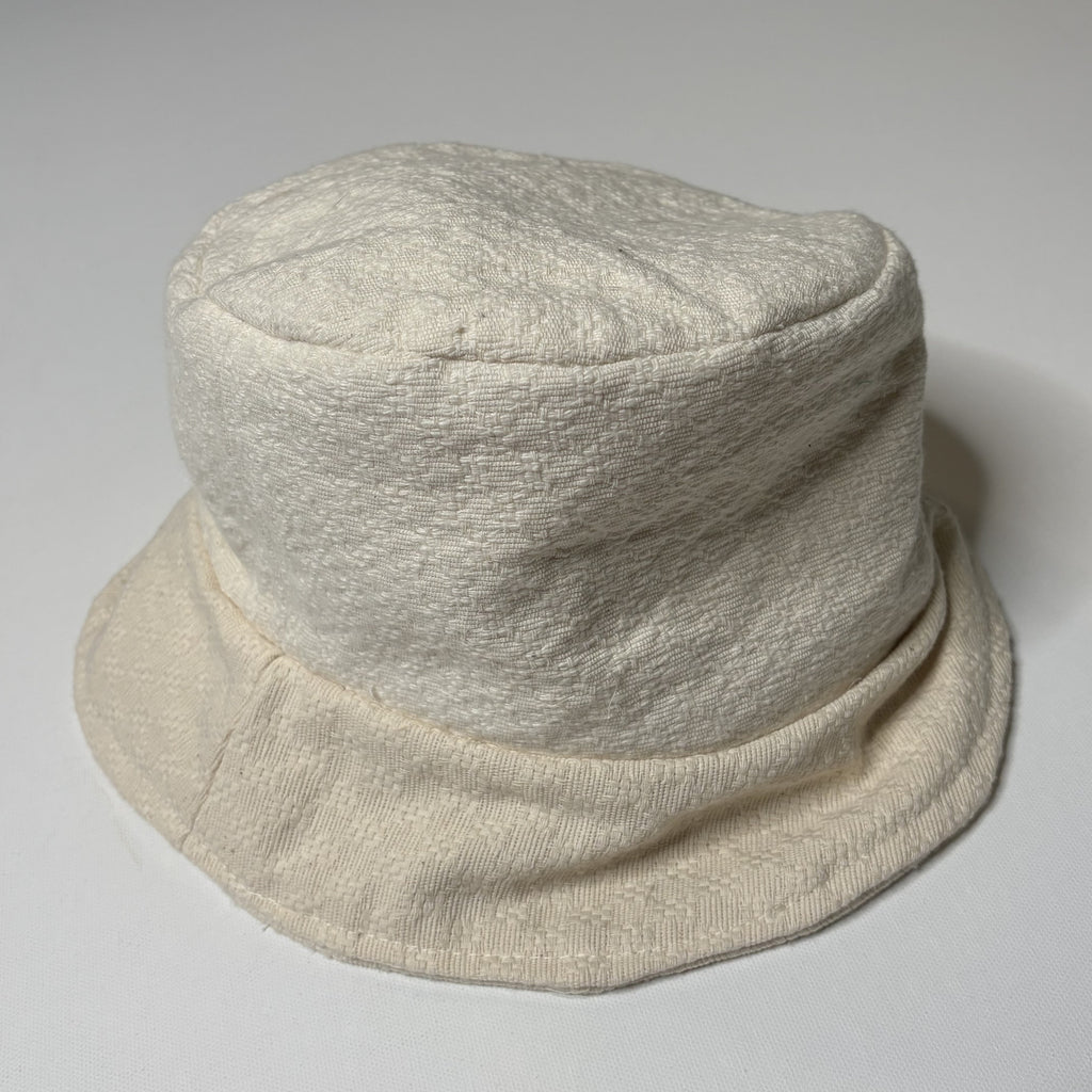 Textured Neutral Bucket Hat Cream Off White Casual Sun Hat