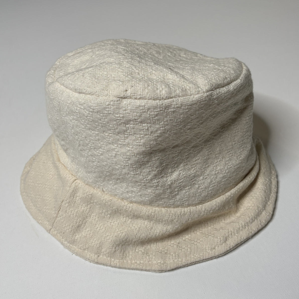 Textured Neutral Bucket Hat Cream Off White Casual Sun Hat
