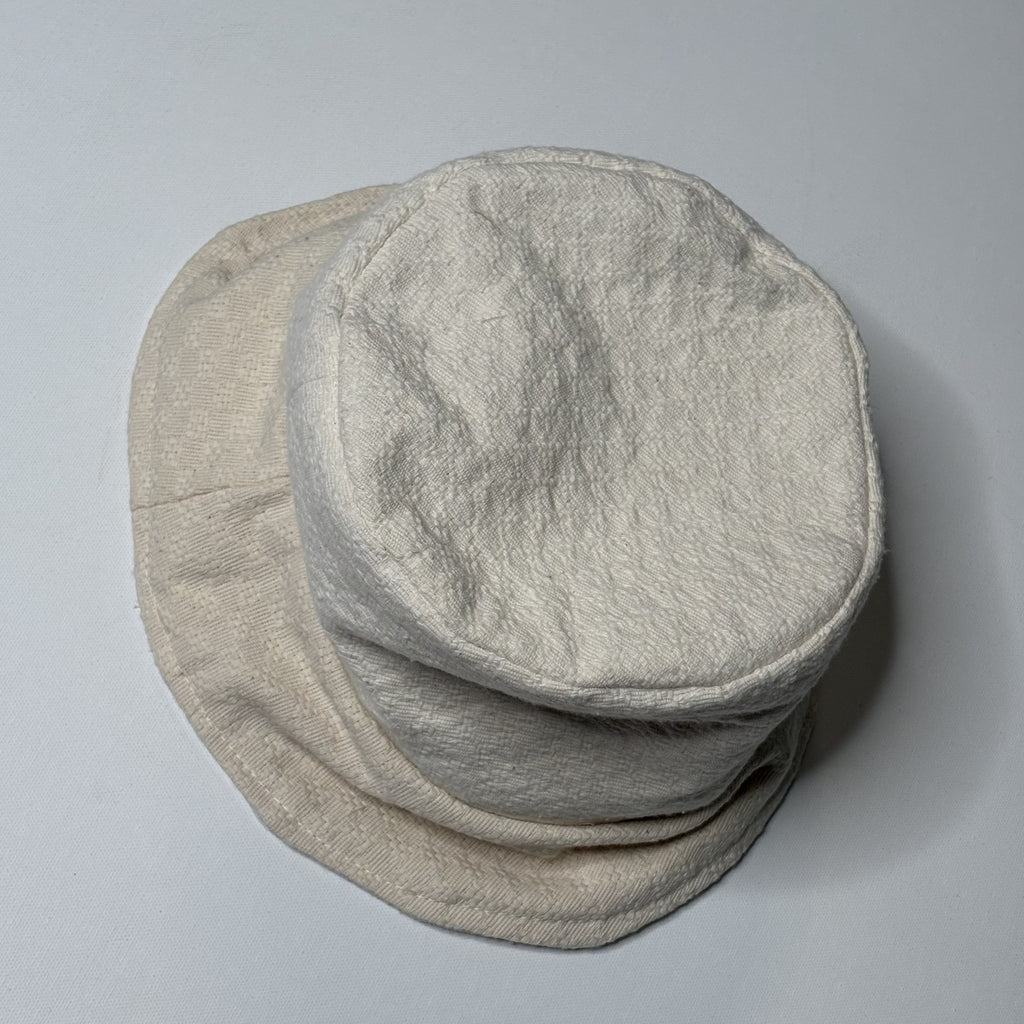 Textured Neutral Bucket Hat Cream Off White Casual Sun Hat