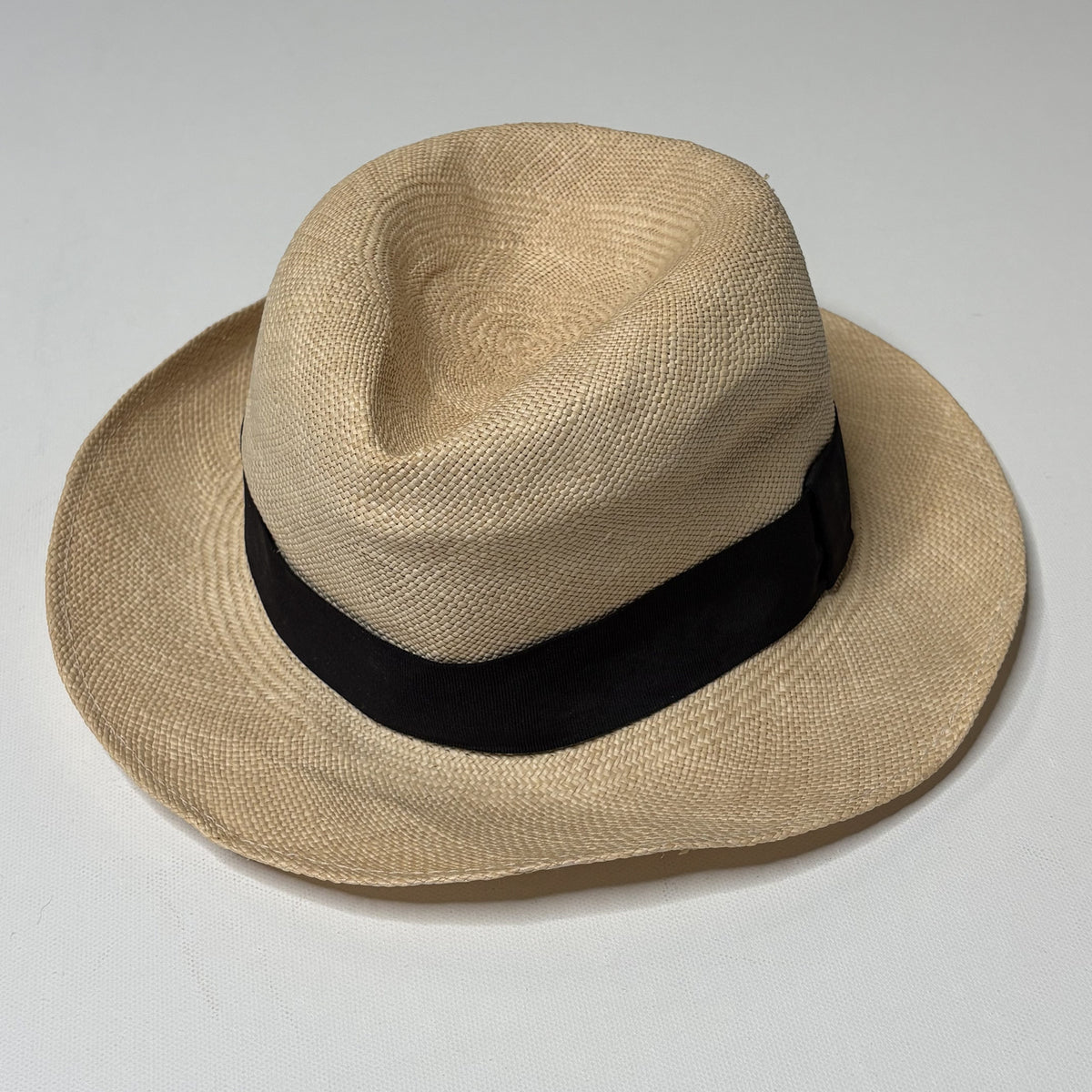 Handmade 100% Toquilla Straw Panama Fedora Hat Size Small