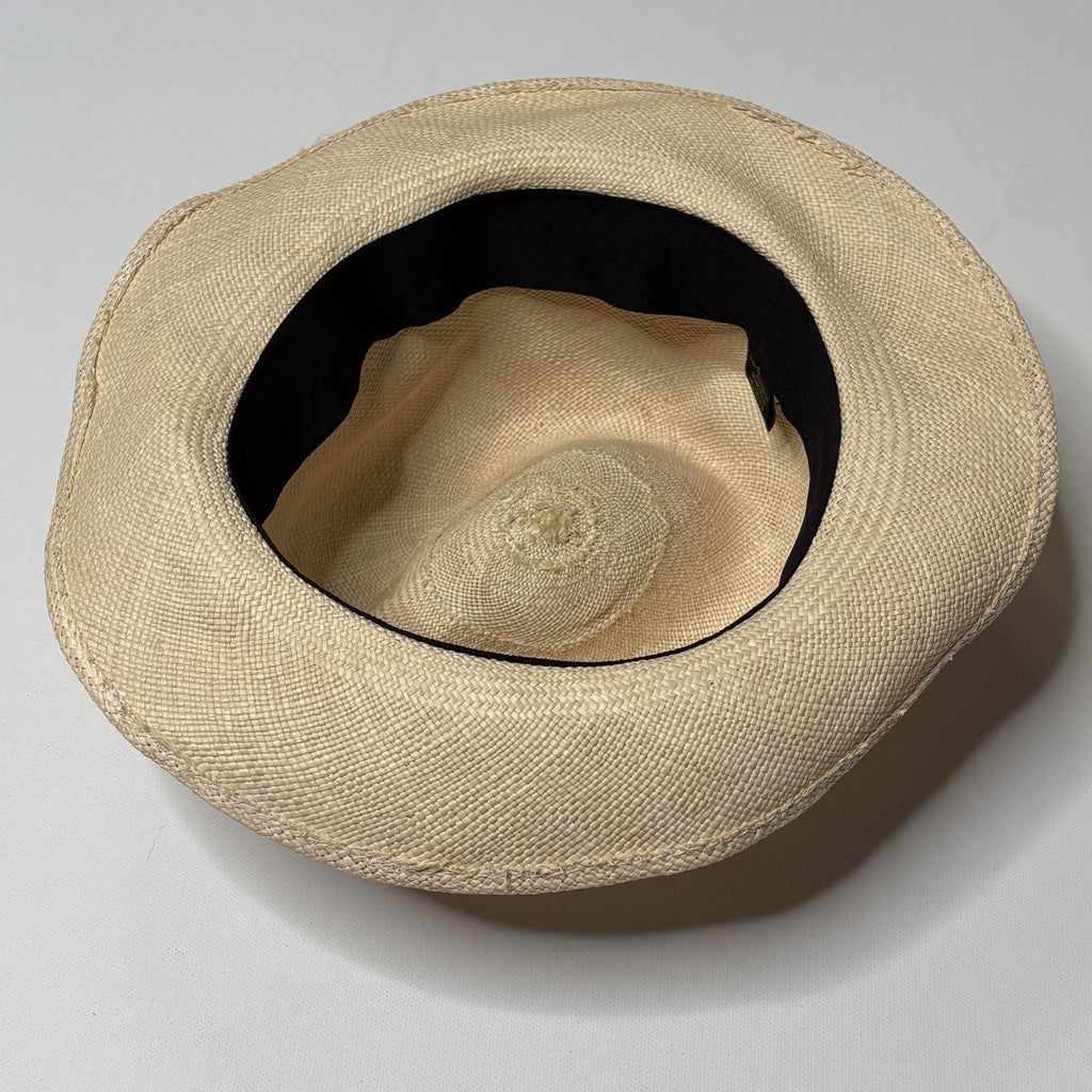 Handmade 100% Toquilla Straw Panama Fedora Hat Size Small