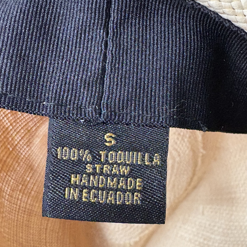 Handmade 100% Toquilla Straw Panama Fedora Hat Size Small