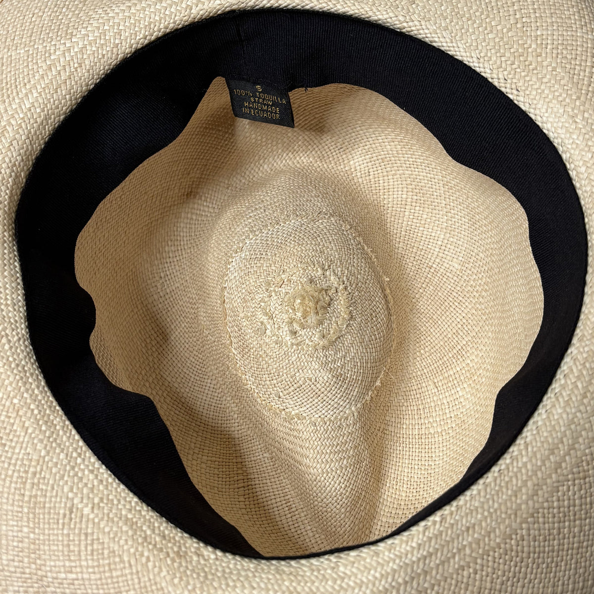 Handmade 100% Toquilla Straw Panama Fedora Hat Size Small