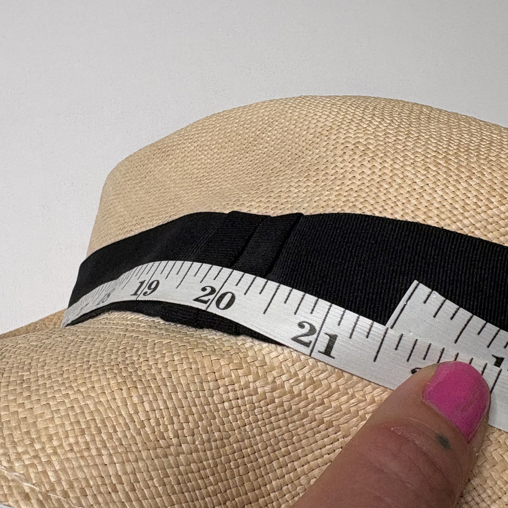 Handmade 100% Toquilla Straw Panama Fedora Hat Size Small