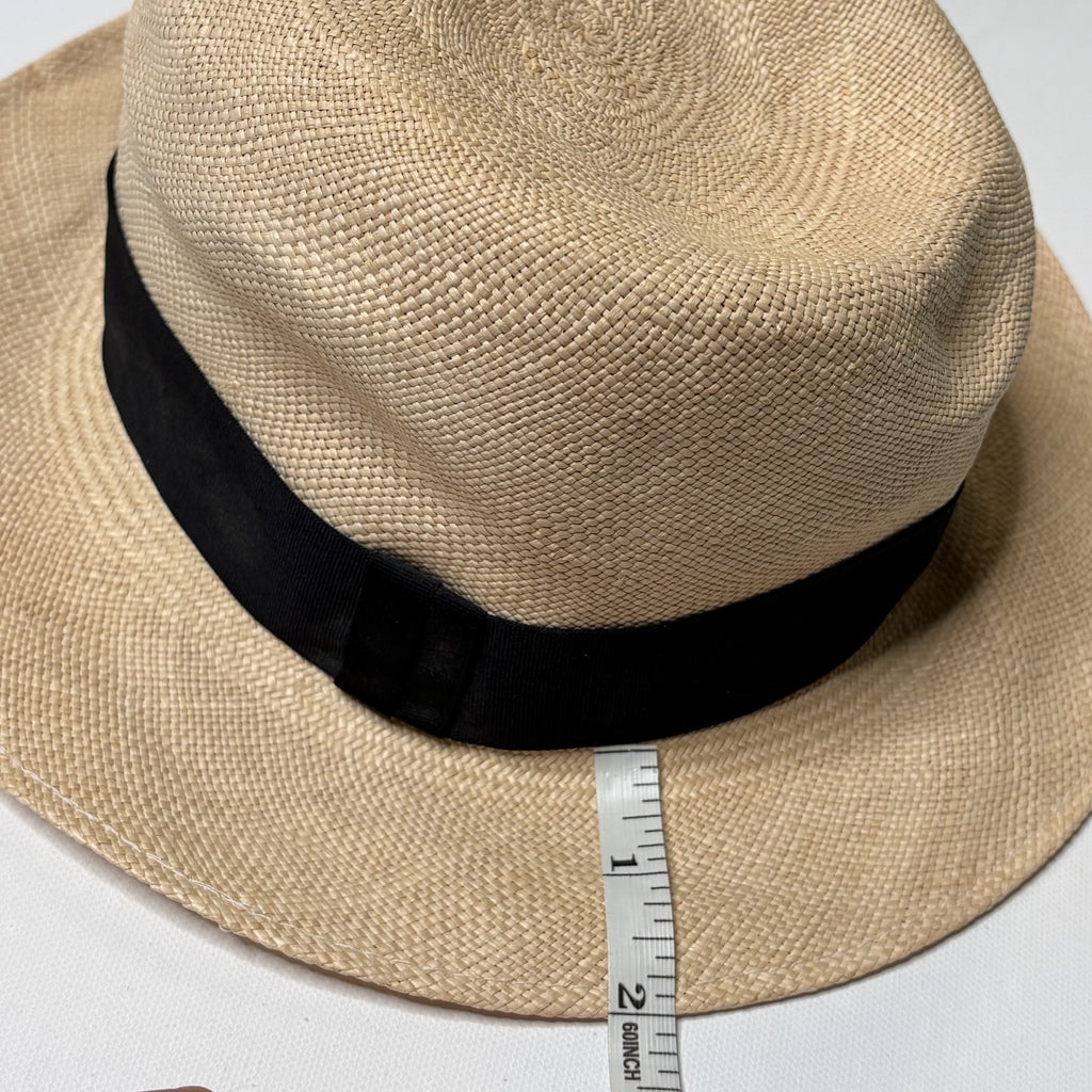 Handmade 100% Toquilla Straw Panama Fedora Hat Size Small