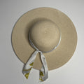 Max Studio Wide Brim Straw Hat Bow Tie Sun Beach Hat