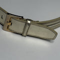 Calvin Klein Leather Belt Silver Buckle