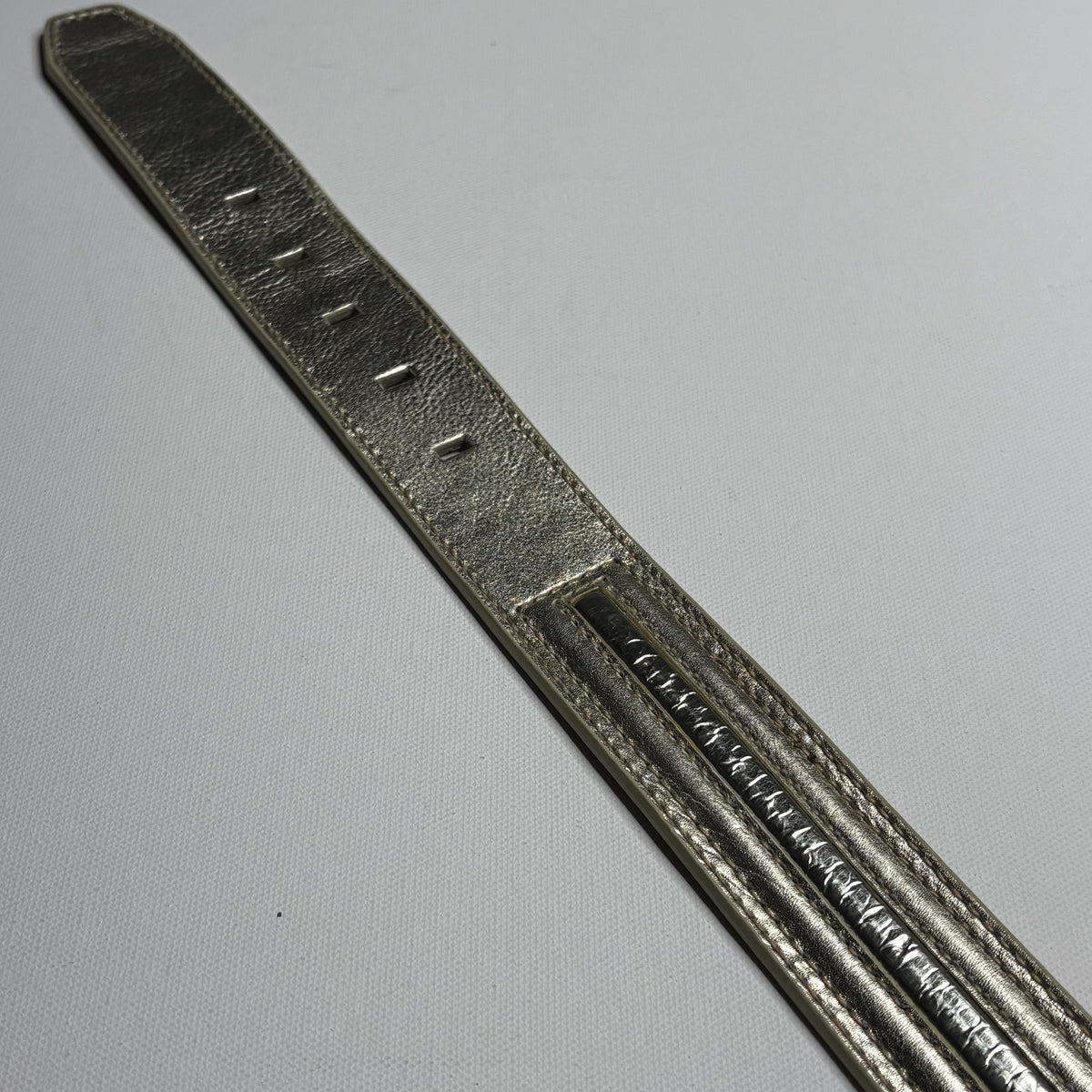 Calvin Klein Leather Belt Silver Buckle