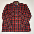 Vintage Ponderosa Red Black Plaid Wool Shirt Jacket
