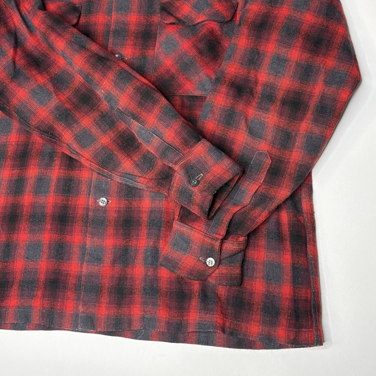 Vintage Ponderosa Red Black Plaid Wool Shirt Jacket