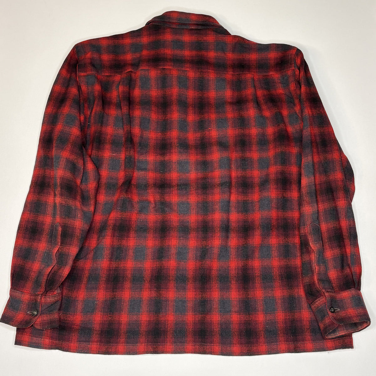 Vintage Ponderosa Red Black Plaid Wool Shirt Jacket