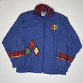 Vintage Southern Stitches Blue Plaid Trim Jacket USA