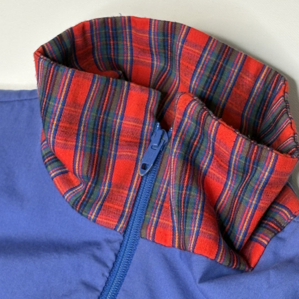 Vintage Southern Stitches Blue Plaid Trim Jacket USA