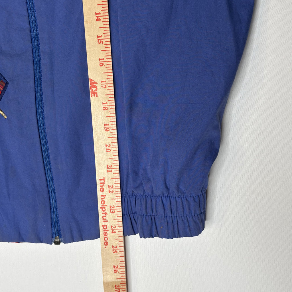 Vintage Southern Stitches Blue Plaid Trim Jacket USA
