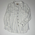 Jachs Girlfriend Women's Medium White Blue Stripe Rayon Long