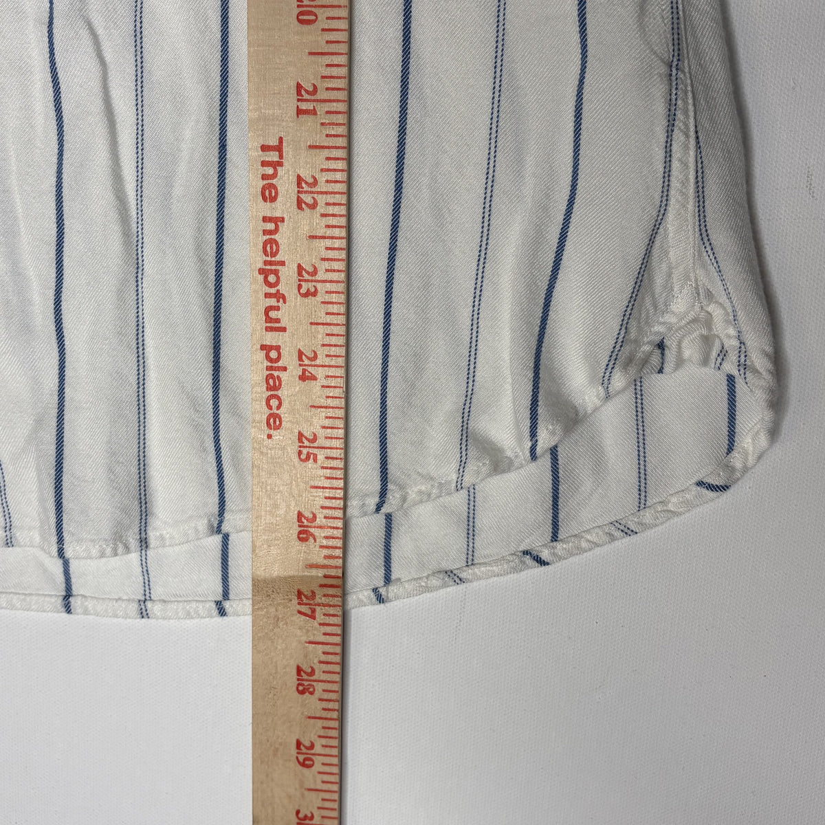 Jachs Girlfriend Women's Medium White Blue Stripe Rayon Long