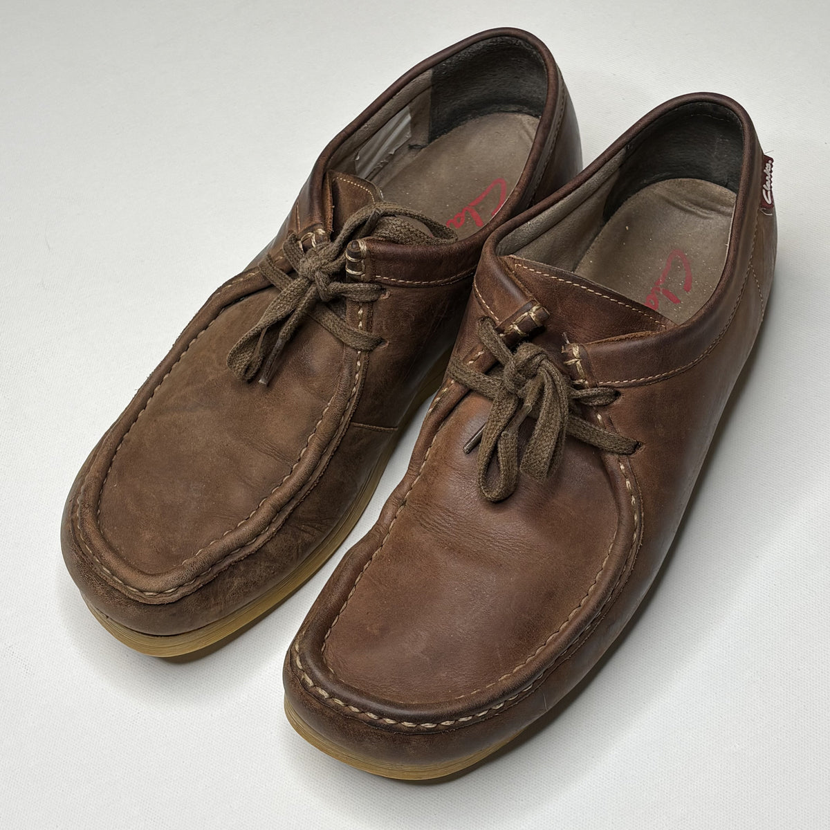 Vintage Clarks Suede Moccasin Crepe Sole Shoes