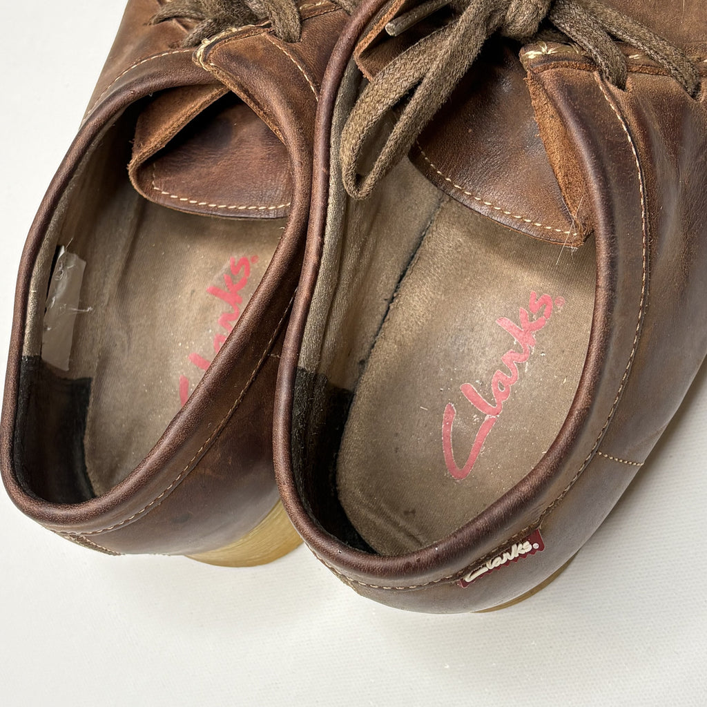 Vintage Clarks Suede Moccasin Crepe Sole Shoes