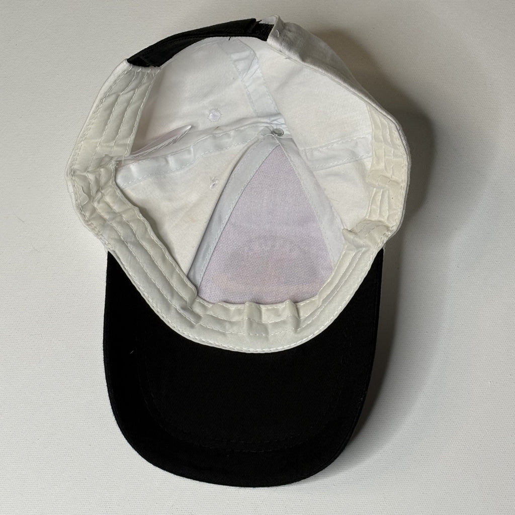 Saturn Project White and Black Adjustable Baseball Cap