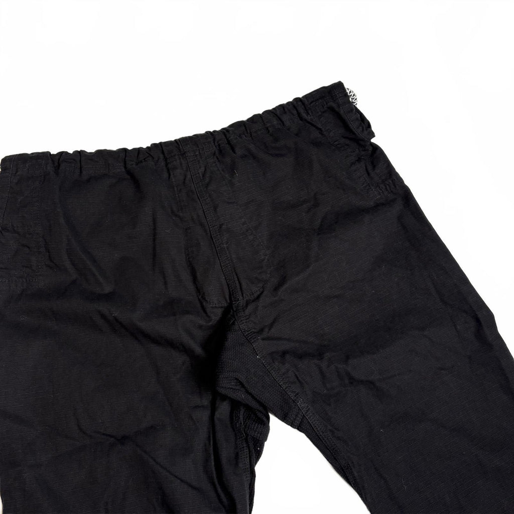 Jiujiteiro Black Nylon Drawstring Cargo Track Pants Mens
