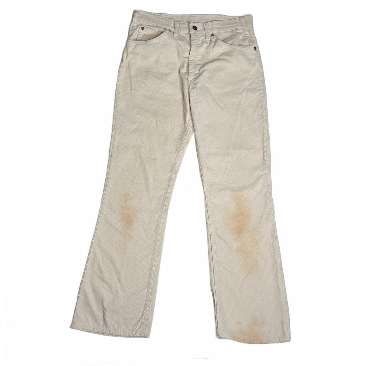 Vintage 70s Levis 517 1552 Beige Corduroy Pants Bootcut USA