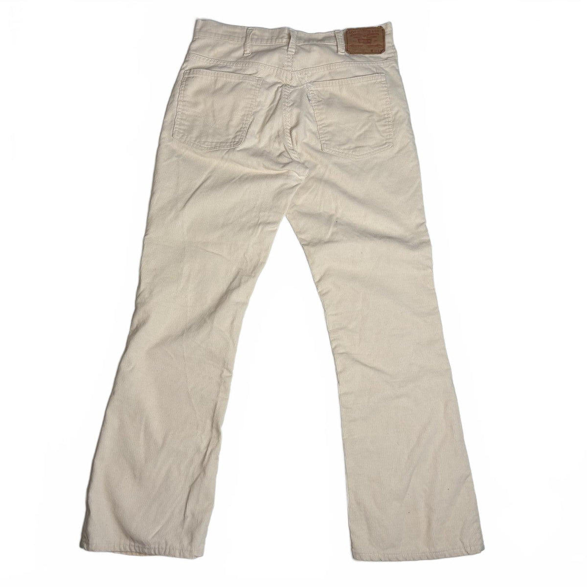 Vintage 70s Levis 517 1552 Beige Corduroy Pants Bootcut USA