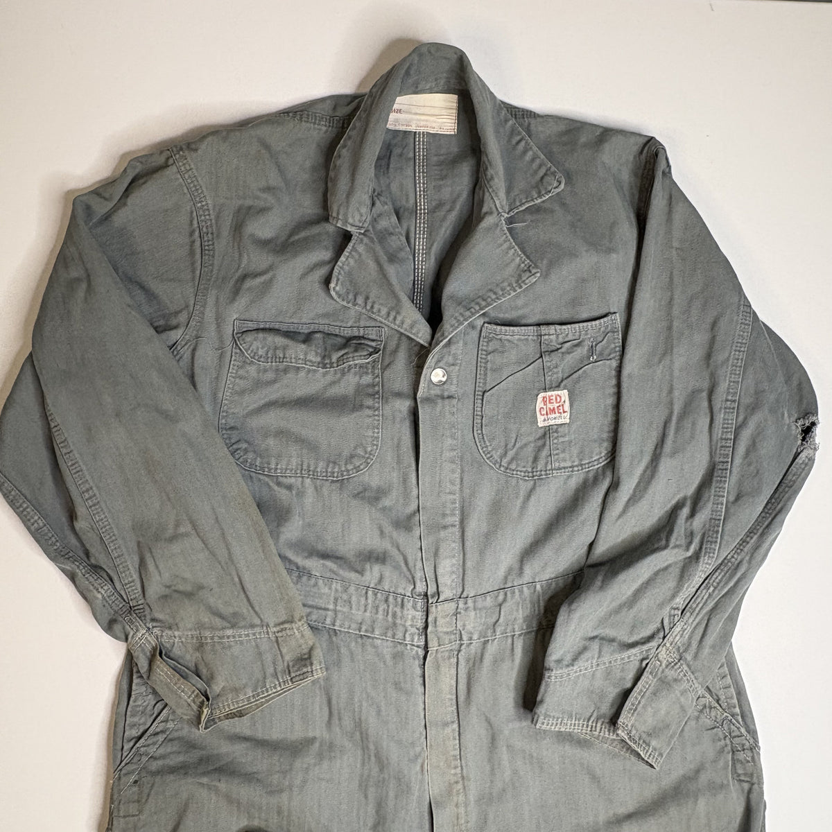 Vintage Red Camel Long Sleeve Cotton Boiler Suit