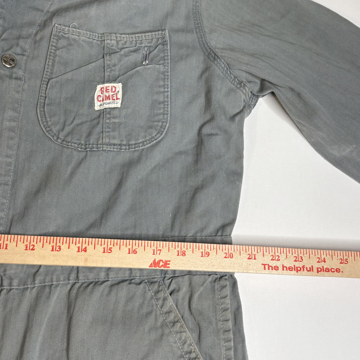 Vintage Red Camel Long Sleeve Cotton Boiler Suit