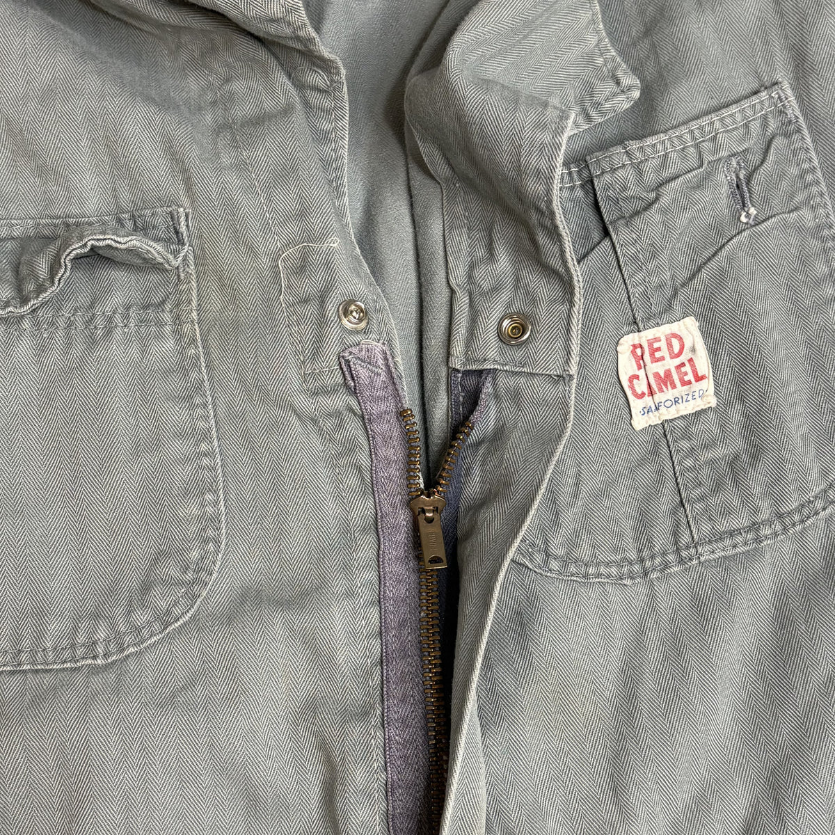 Vintage Red Camel Long Sleeve Cotton Boiler Suit