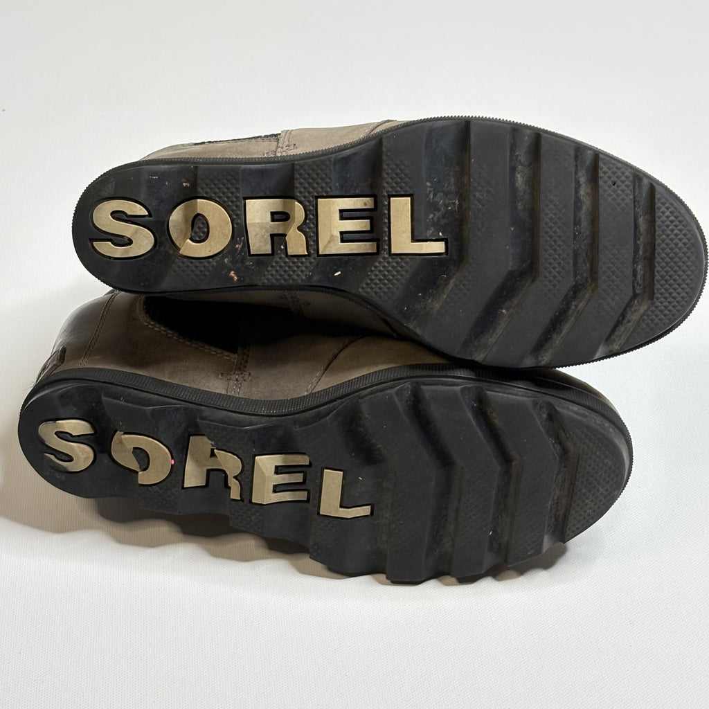 Sorel Waterproof Leather Ankle Booties Brown Women Size 8.5