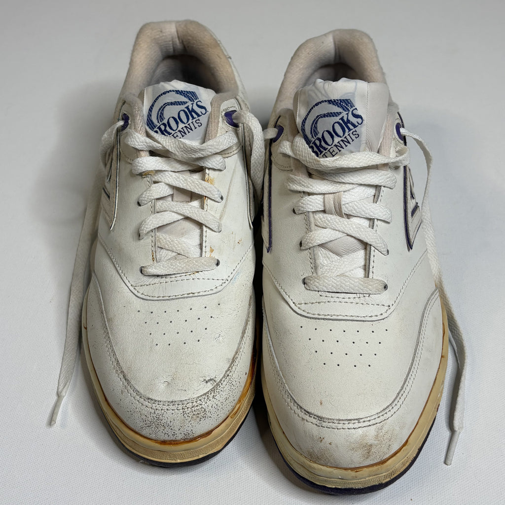 Vintage Brooks Team Brooks Leather Sneakers White Korea 10