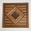 Handcrafted Carmine Antidormi Wood Inlay Geometric Charcuterie Board