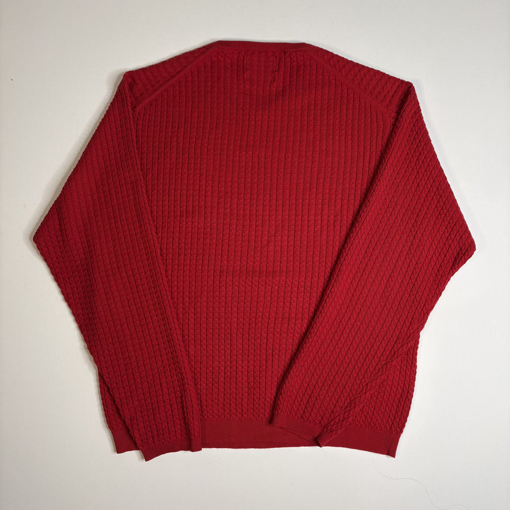 Vintage Pendleton Red V-Neck Sweater Mens - 100% Cotton