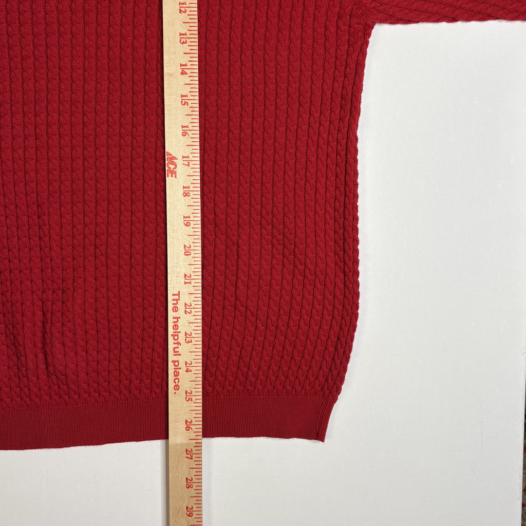 Vintage Pendleton Red V-Neck Sweater Mens - 100% Cotton
