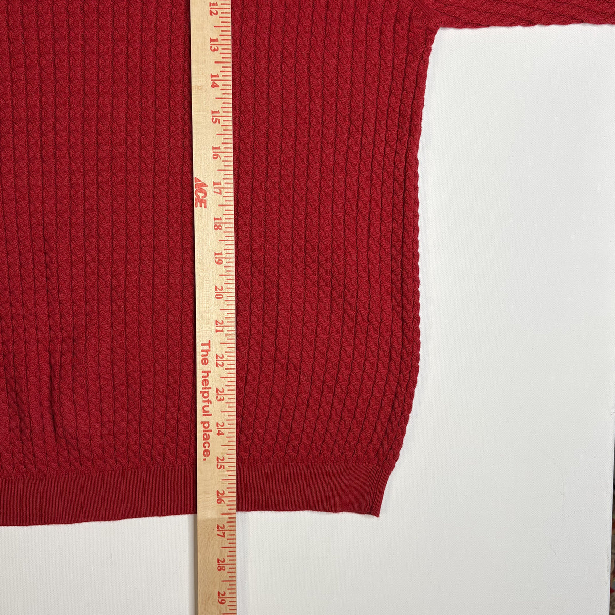 Vintage Pendleton Red V-Neck Sweater Mens - 100% Cotton