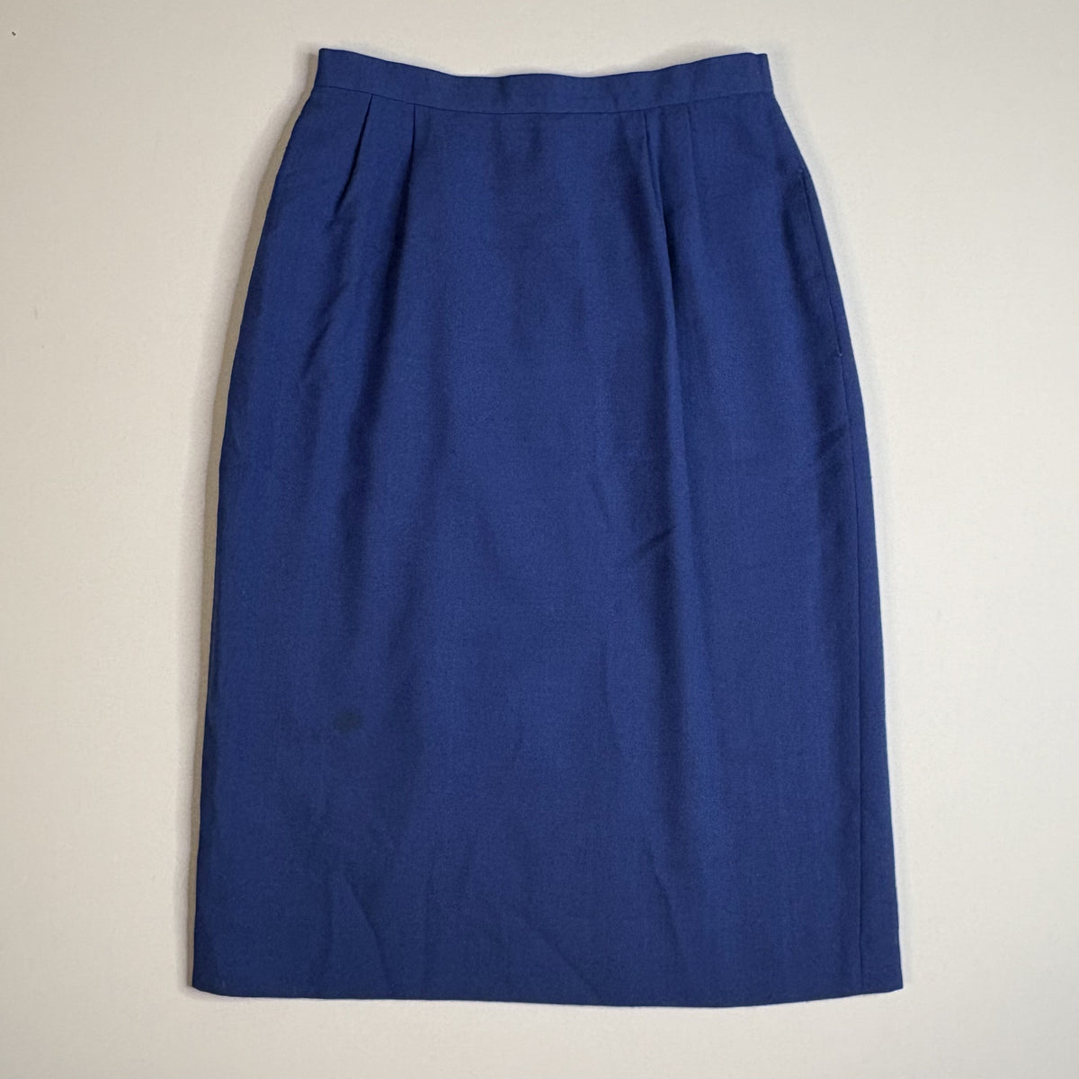 Vintage Le Suit Royal Blue Skirt Suit Set Blazer Midi Skirt
