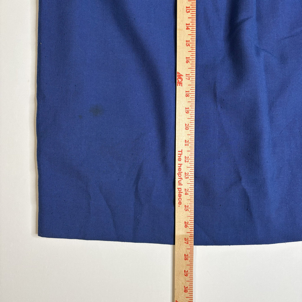 Vintage Le Suit Royal Blue Skirt Suit Set Blazer Midi Skirt