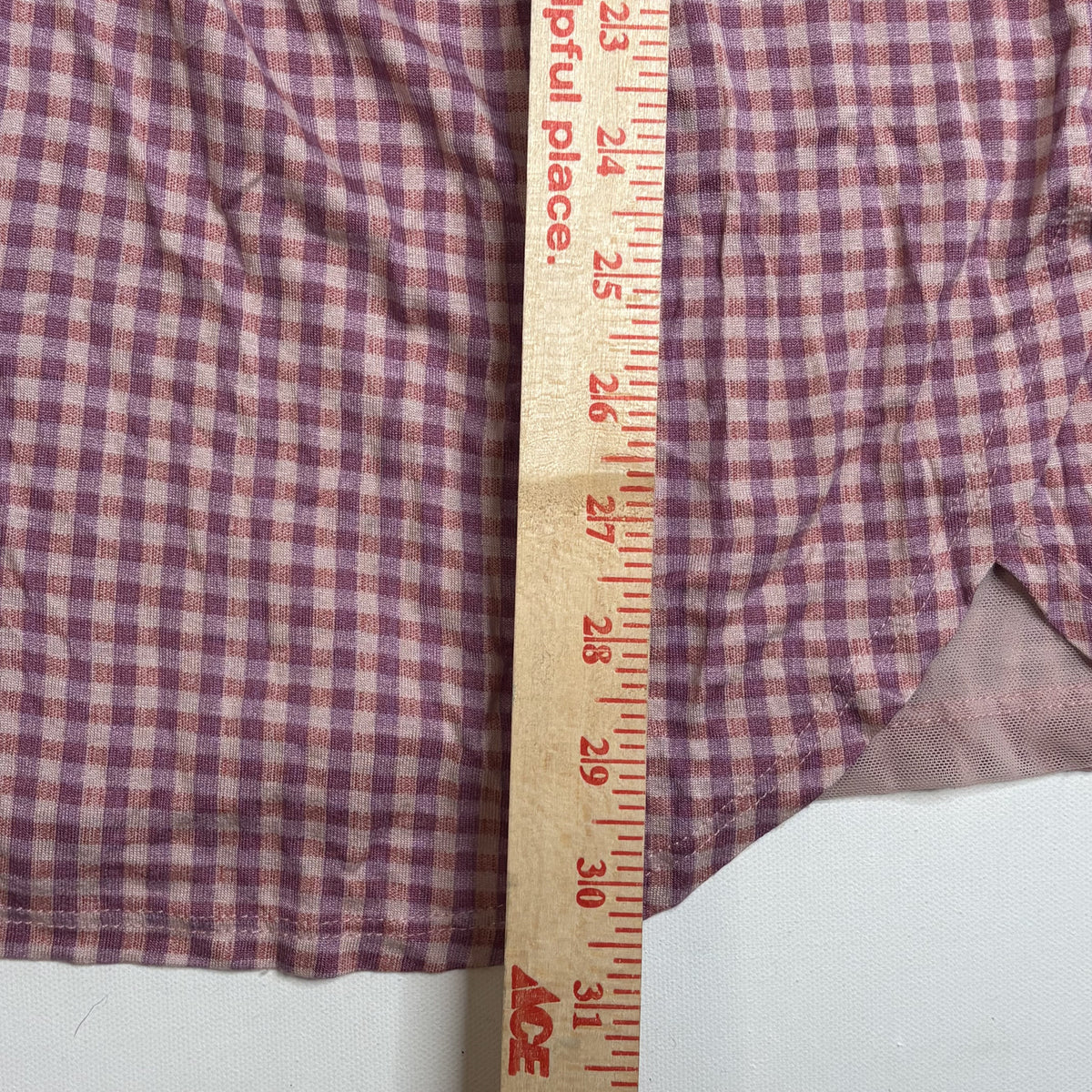 Urban Outfitters Plaid Wrap Mini Dress XS Pink Check V-Neck