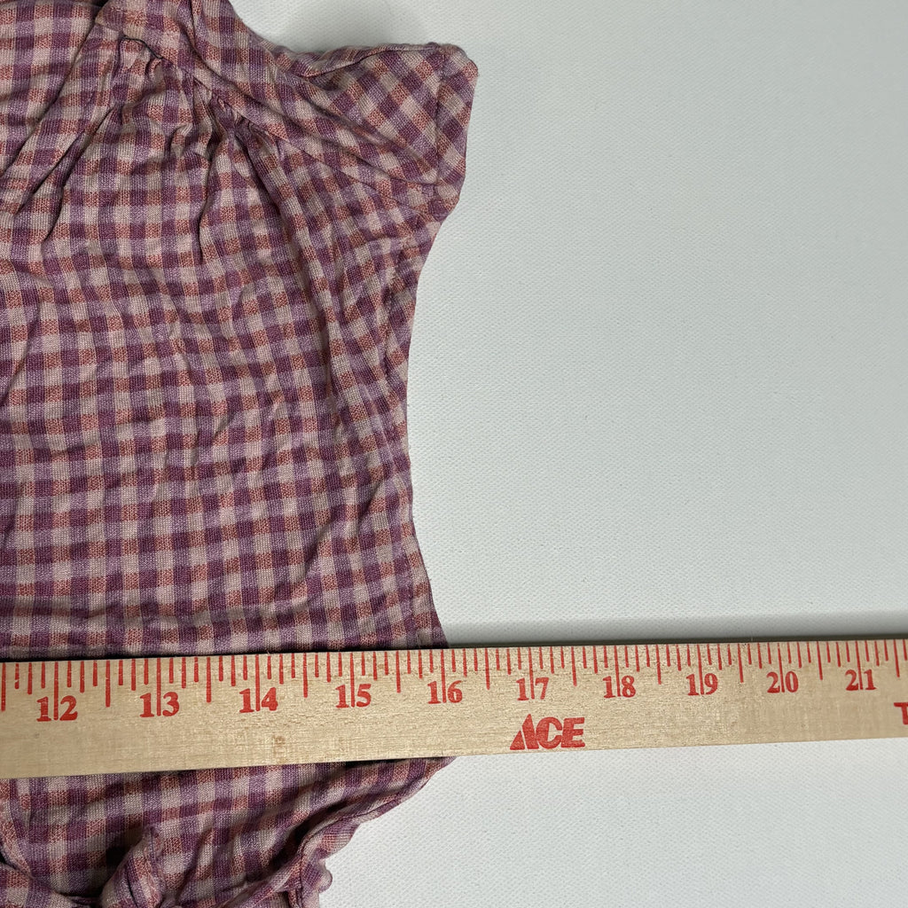 Urban Outfitters Plaid Wrap Mini Dress XS Pink Check V-Neck