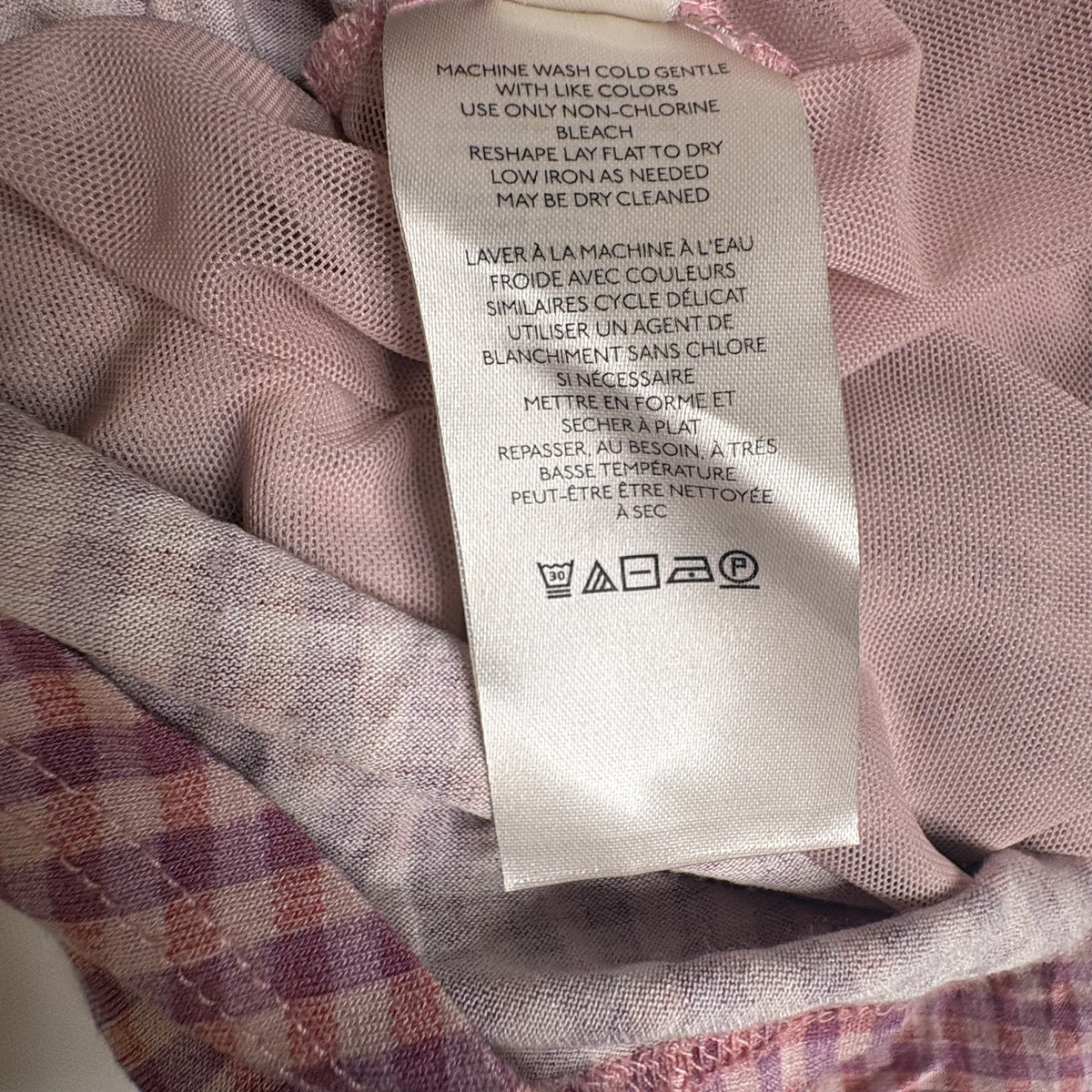 Urban Outfitters Plaid Wrap Mini Dress XS Pink Check V-Neck