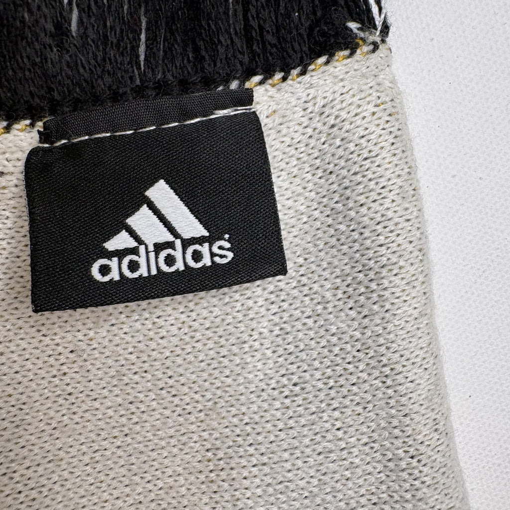 Adidas Real Madrid CF Soccer Fan Scarf White Gold Knit RMCF