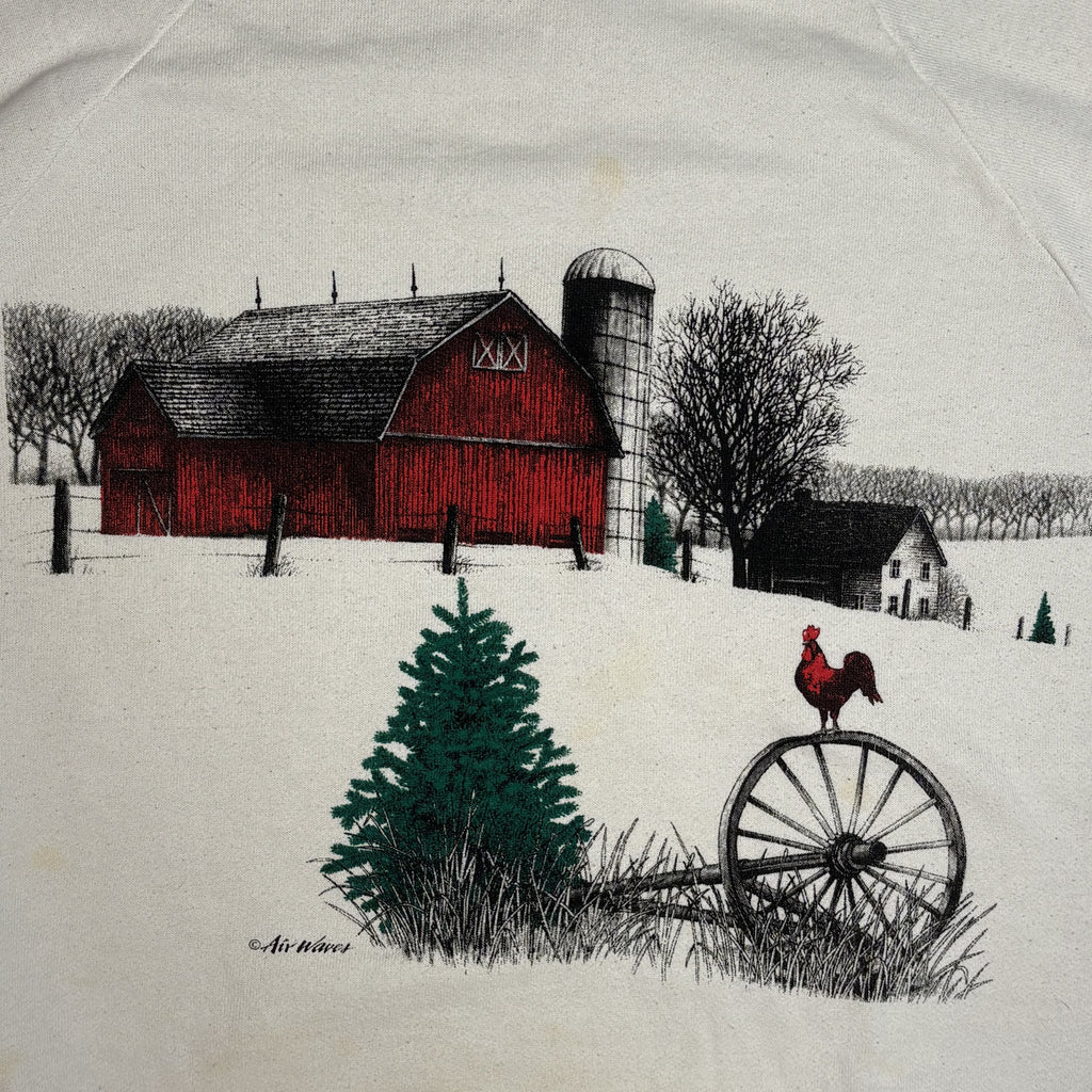 Vintage Hanes Activewear Barn Graphic Crewneck Sweatshirt XL
