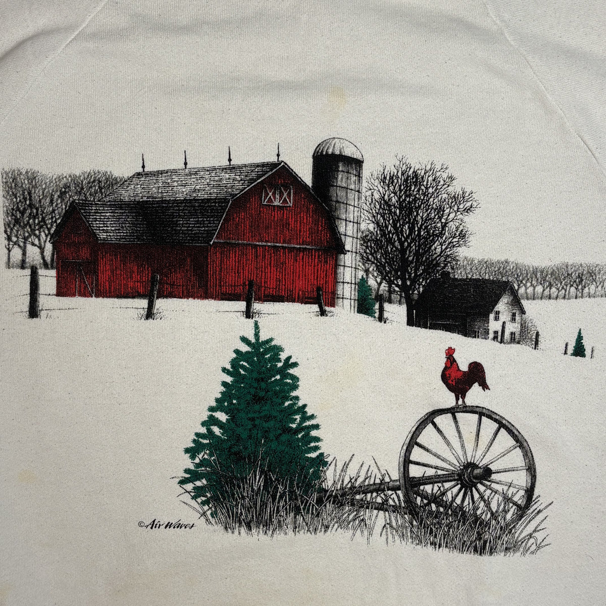 Vintage Hanes Activewear Barn Graphic Crewneck Sweatshirt XL