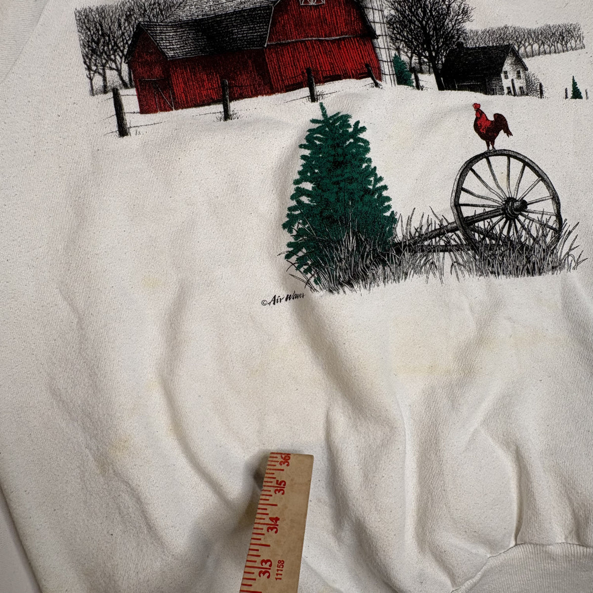 Vintage Hanes Activewear Barn Graphic Crewneck Sweatshirt XL
