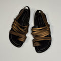 Donald J Pliner Bronze Metallic Strappy Sandals Italian Made