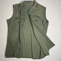 Vintage Utility Vest Green Cargo Pocket Sleeveless Jacket