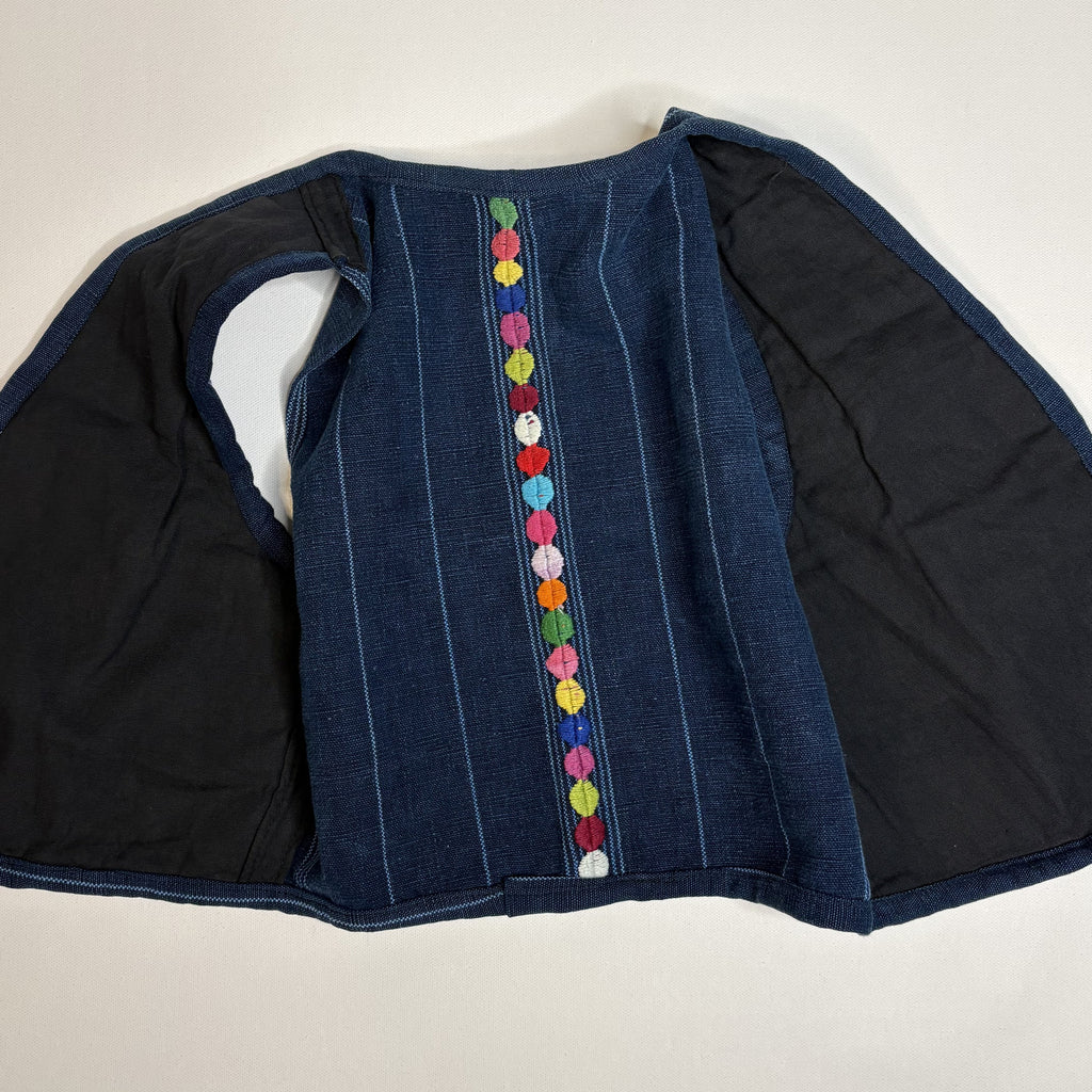 Vintage Kids Guatemalan Hand Woven Vest Skirt Set Cotton